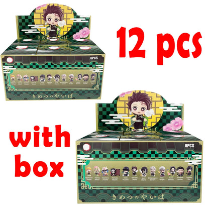 Anime Demon Slayer Blind Box Figures — 1-12pcs Tanjiro & Nezuko PVC Model Ornaments, Kids Christmas & Halloween Gift
