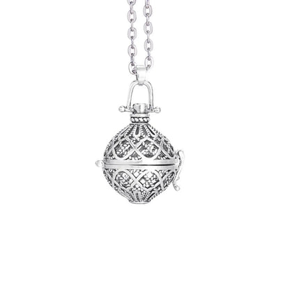 Vintage Mexico Angel Ball Chime Necklace – Antique Locket Aromatherapy Essential Oil Diffuser