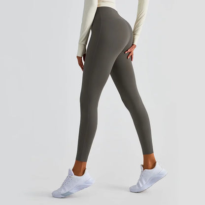 Women’s Lycra Four-Way Stretch Yoga Pants – High Waist Seamless Sports Leggings, T-Line Free Gym Fitness Wear