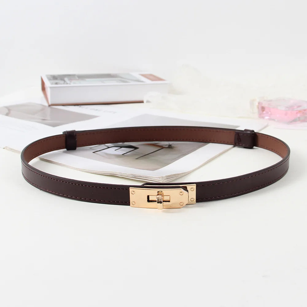 2025 Women’s Adjustable Thin Belt — Style Slim Waist Strap with Fashion Buckle for Dresses & Coats