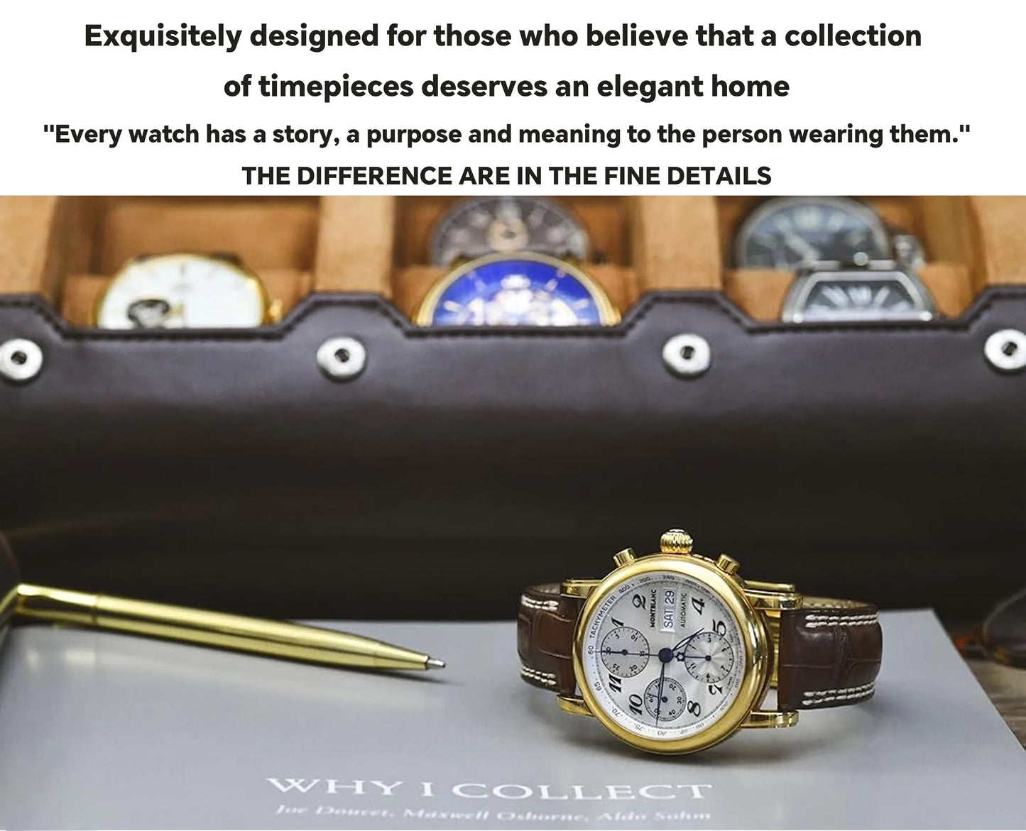 6-Slot Watch Travel Case – PU Leather Organizer Roll for Men & Women, Watch Display Storage Case