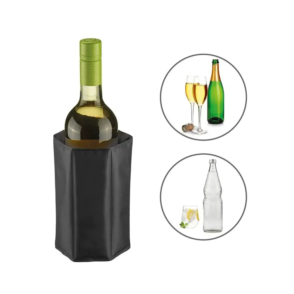 Reusable Wine Cooler Sleeve – Folding Bottle Chiller with Ice Pack for Red, White Wine & Champagne
