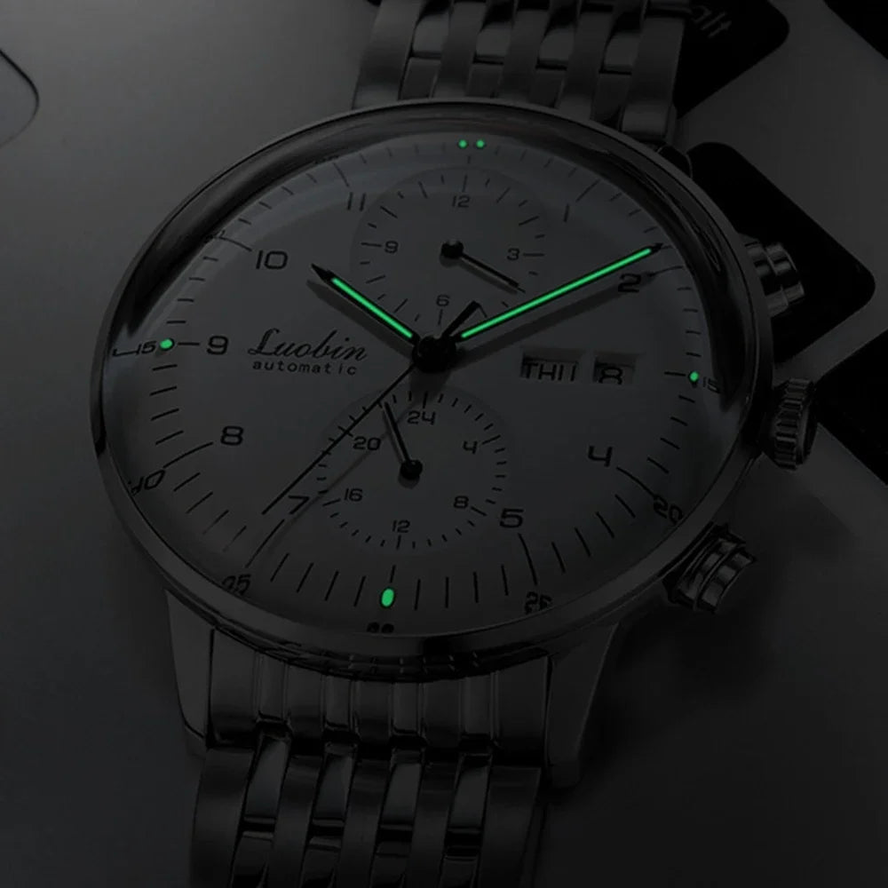 Men’s Fashion Mechanical Watch — 2023 Business Automatic Stainless Steel Luminous Designer Wristwatch
