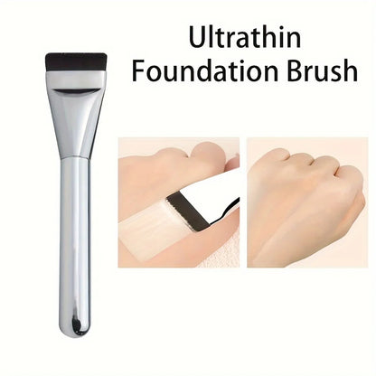 Multi-Use Foundation Brush - Ultra-Fine Hypoallergenic Nylon Bristle Oval Brush for Contouring & Makeup Application