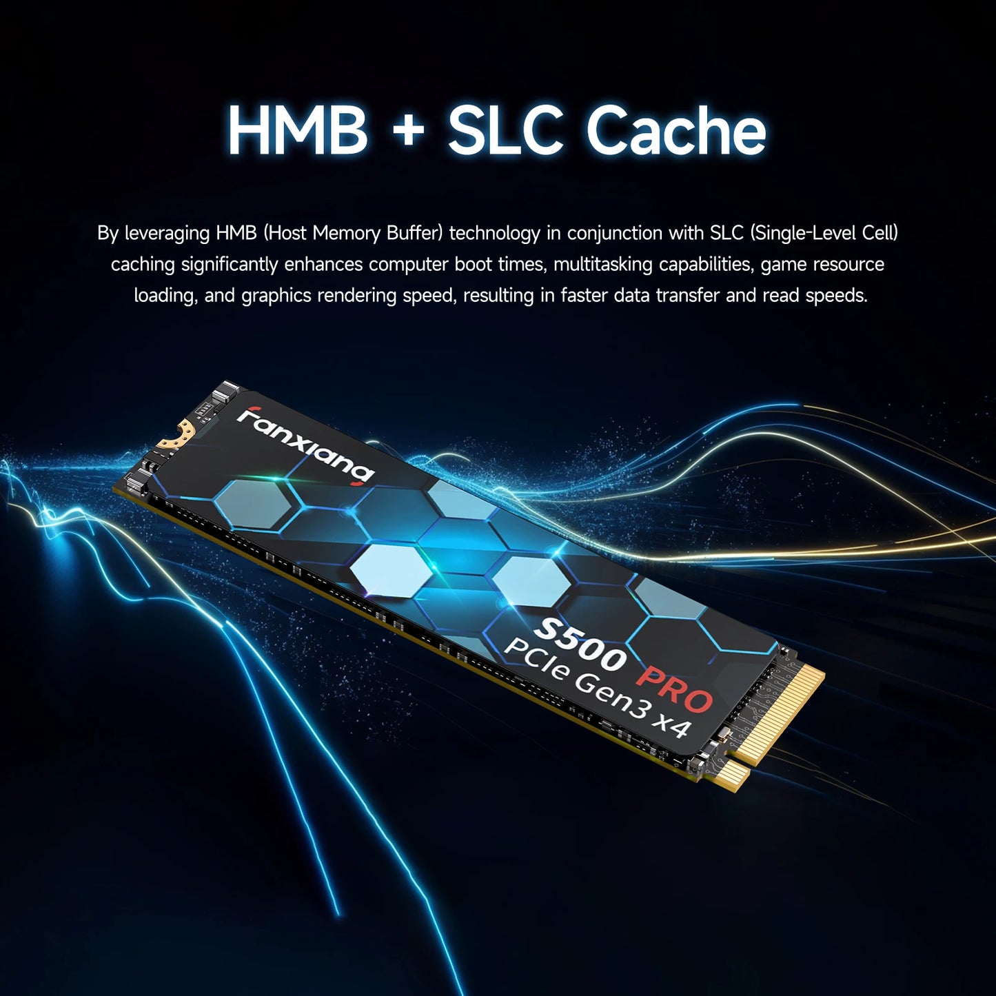 Fanxiang S500 Pro M.2 SSD 512GB, 1TB, 2TB - 3500MB/s NVMe PCIe 3.0 Internal Solid State Drive for Laptop & Desktop