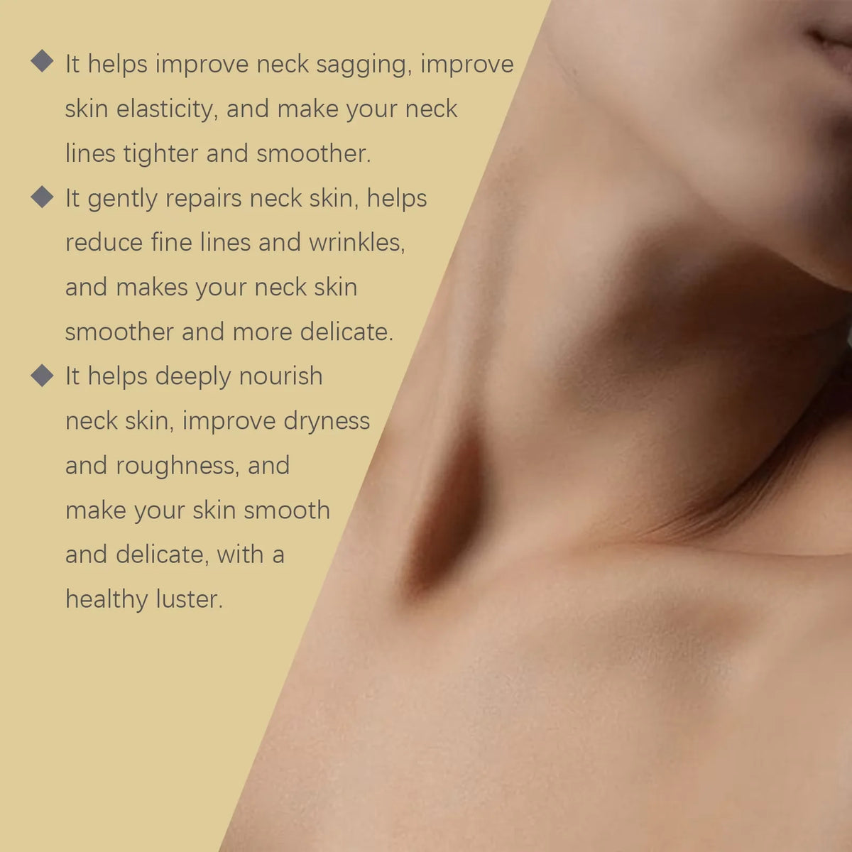 AH-8 Firming Neck Cream - Hexapeptide and Hyaluronic Acid Moisturizer for Hydrated, Smoother-Looking Skin