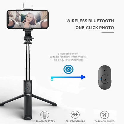 VRIG TP-08 TP-06 Aluminum Alloy Tripod Selfie Stick – 360° Rotatable with Cold Shoe Mount & 1/4" Screw, 1.5kg Load Capacity