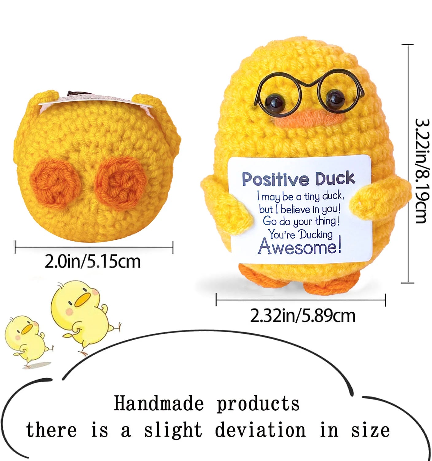 Positive Energy Crochet Doll — Handmade Knitted Plush Potato, Plant, Avocado, Bee & Animal Pocket Hug Emotional Support Gift