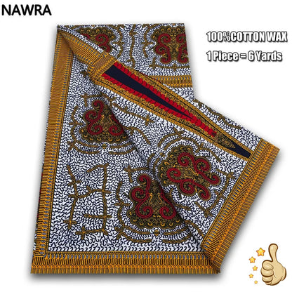 100% Cotton African Wax Print Fabric - High Quality Original Real Wax Ankara Batik Pagne Nigeria Style Sewing Fabric