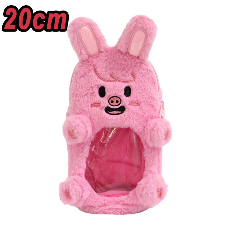 310style Skzoo Plush Pencil Case – Kawaii Kpop Stray Wolf Stuffed Animal Toy, Cartoon Plush Doll for Kids Gift