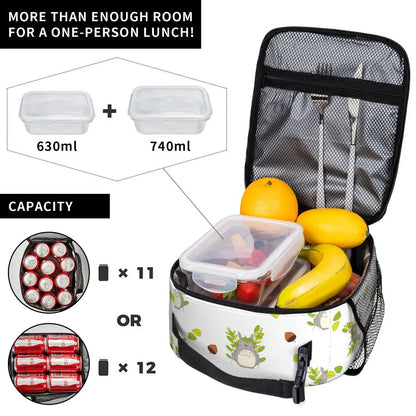 Totoro Miyazaki Anime Insulated Lunch Tote Bag – Portable Thermal Cooler for School & Office