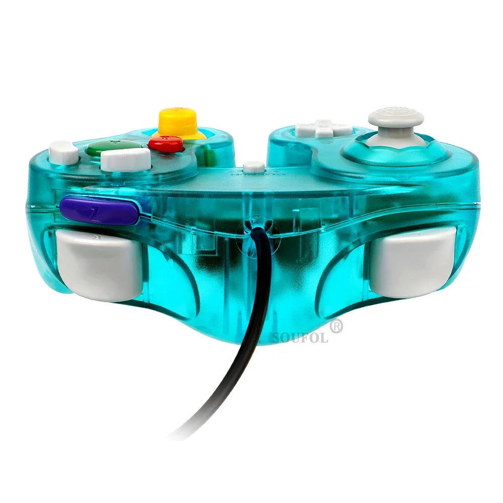 Transparent Wired Game Controller for GameCube NGC – Replacement Handheld Joystick for Video Game Console