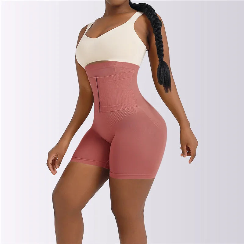 Women’s High Waist Firm Tummy Control Shapewear – Hook Body Shaper Shorts with Butt Lifter Slimming Fajas