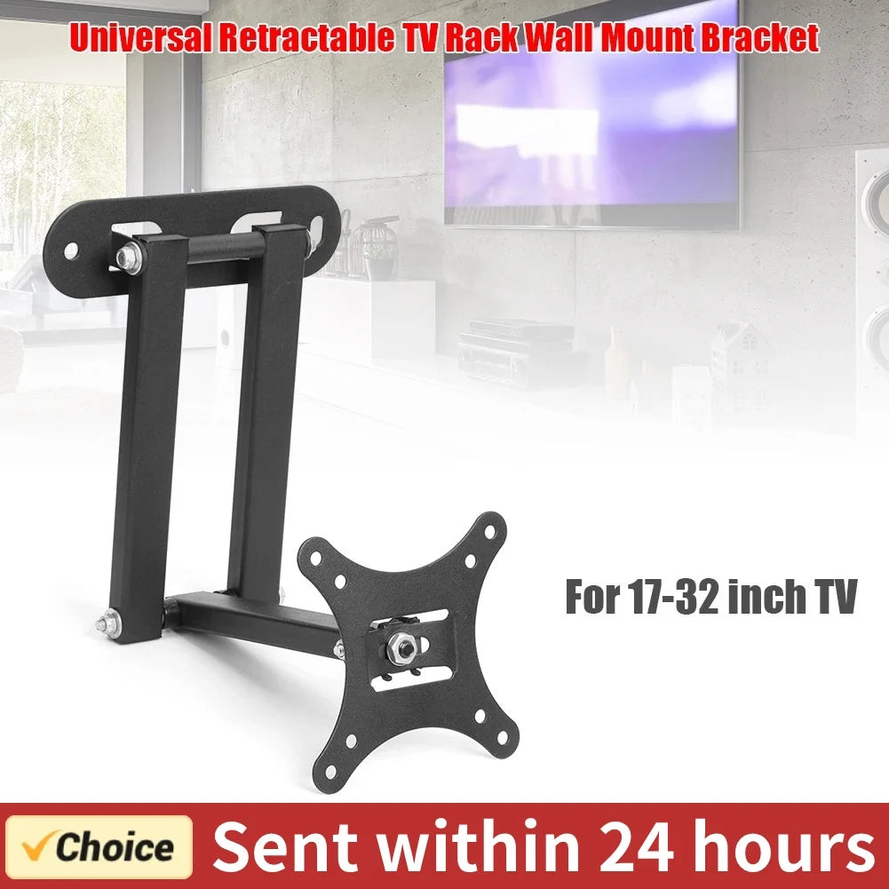 Universal Retractable TV Wall Mount Bracket – Load-Bearing 30KG for 17-32" LCD Monitors & TVs