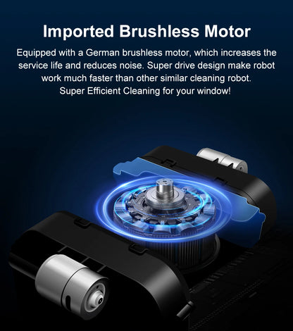 ABIR WD8 Robot Window Vacuum Cleaner – Dual Ultrasonic Spray, APP & Remote Control, Smart Home Glass Mop & Auto Wall Cleaning Robot