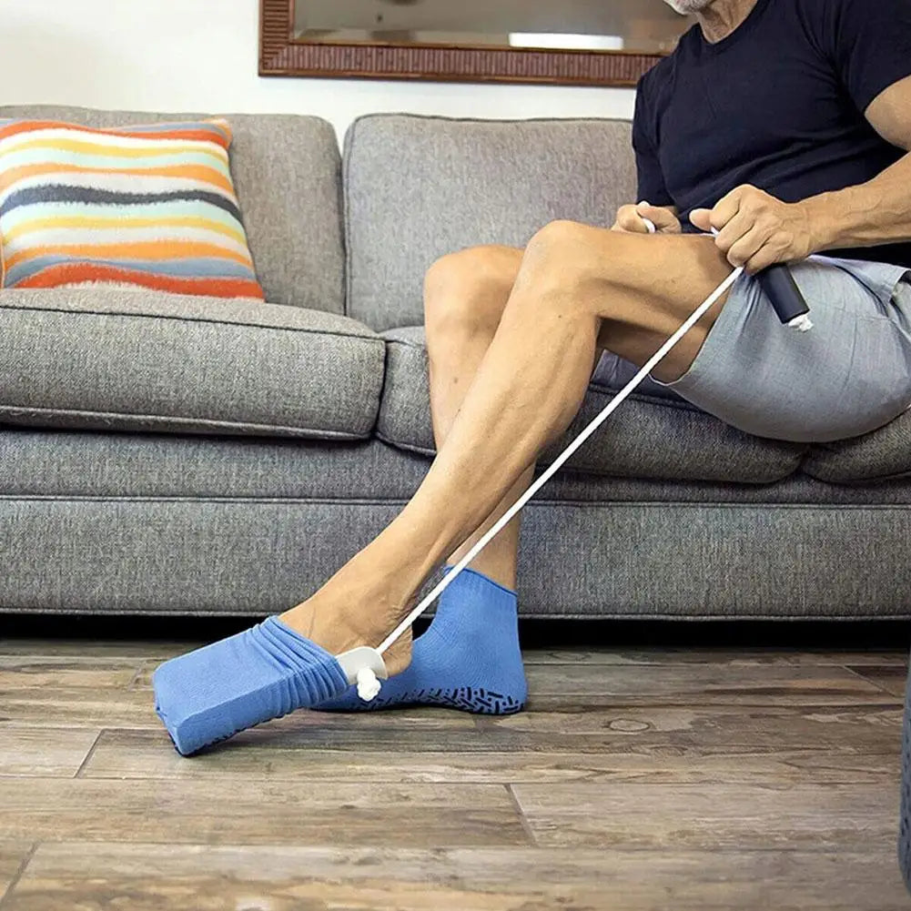 Sock Aid Kit with Shoe Horn – Easy Sock Helper Tool for Elderly, Pregnancy & Injury Support (No Bending Needed)
