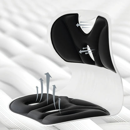 Ergonomic Lumbar Support Pillow — Anti-Fatigue Back Cushion for Study & TV, Breathable Washable Nylon Cover, Multi-Purpose