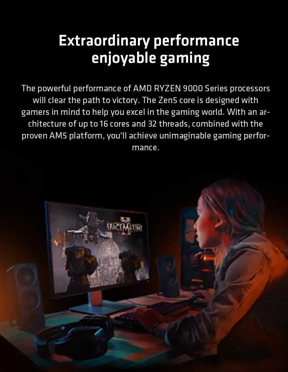 AMD Ryzen 5 9600X Processor - 6-Core, 12-Thread, 5.4GHz, 38MB Game Cache, 4NM, 65W TDP, AM5 Socket, Zen 5 CPU with Integrated Graphics