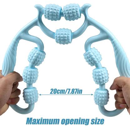 9-Wheel Fascia Muscle Roller – Cellulite Massage Tool for Relieving Muscle Soreness & Reducing Thigh, Calf, and Arm Cellulite