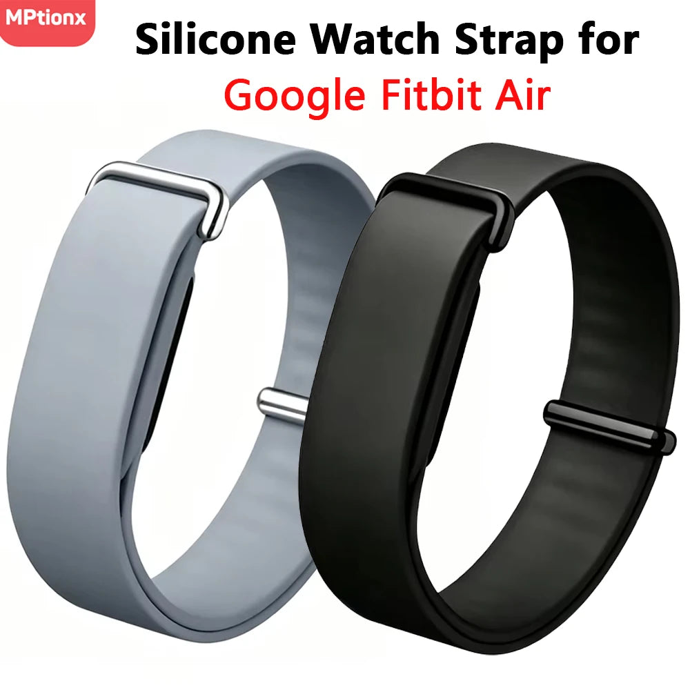 Soft Silicone Watch Strap - Replacement Sport Loop Band for Google Fitbit Air Smartwatch Fitness Tracker