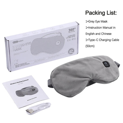 USB Heated Eye Mask with Vibration Massage – Relieve Eye Fatigue, Dry Eyes, and Promote Sleep for Home, Office & Travel