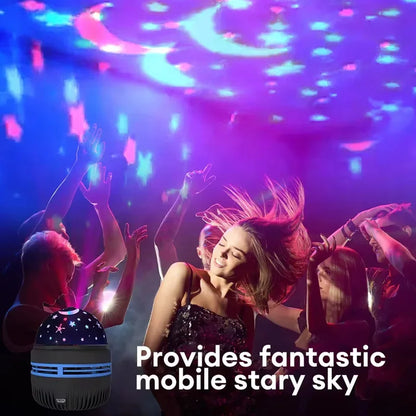 LED Starry Sky Night Light Projector Lamp – USB Magic Ball Moon & Star Atmosphere Light for Bedroom, Home Décor & Christmas Party Decorations