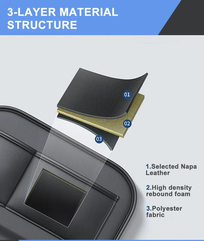 All-in-One Car Seat Back Storage Bag – Upgraded 6 Pocket Organizer with Hook, Tissue Holder, Anti-Kick Pad & Cup Holder