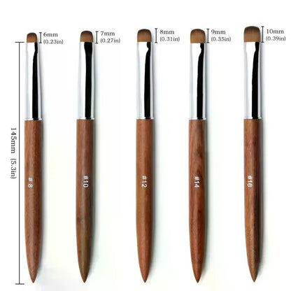 French Nail Art Drawing Brush - Versatile Flower Design Manicure Pen with Sandalwood Handle for Nail Art & Detailing