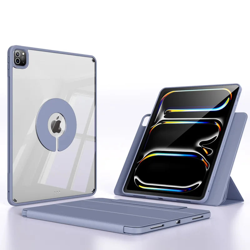 Magnetic 360° Detachable Back Cover Case for iPad Air 4/5 (10.9") & iPad Pro 11", 12.9" – Compatible with iPad A16 10th & 11th Gen