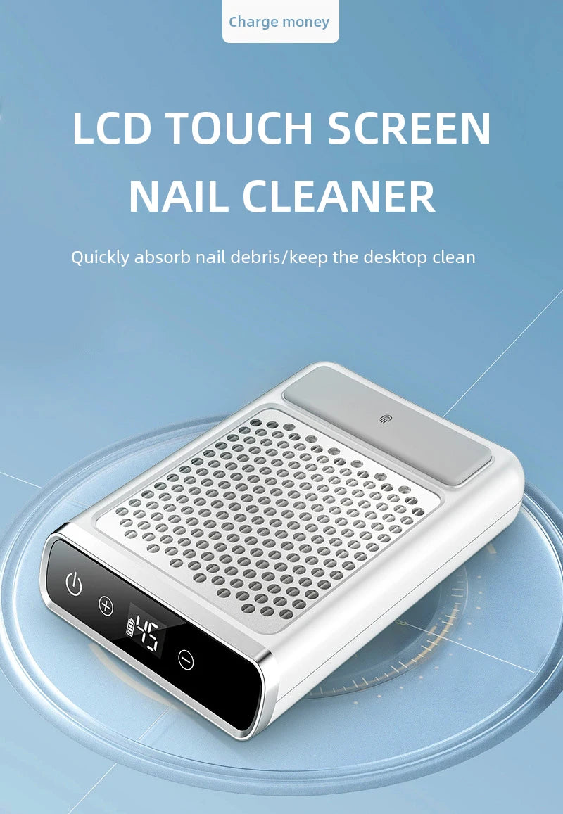 Powerful Nail Dust Vacuum Collector – Professional Nail Dust Extractor with Reusable Filter, Adjustable Speed Manicure Equipment
