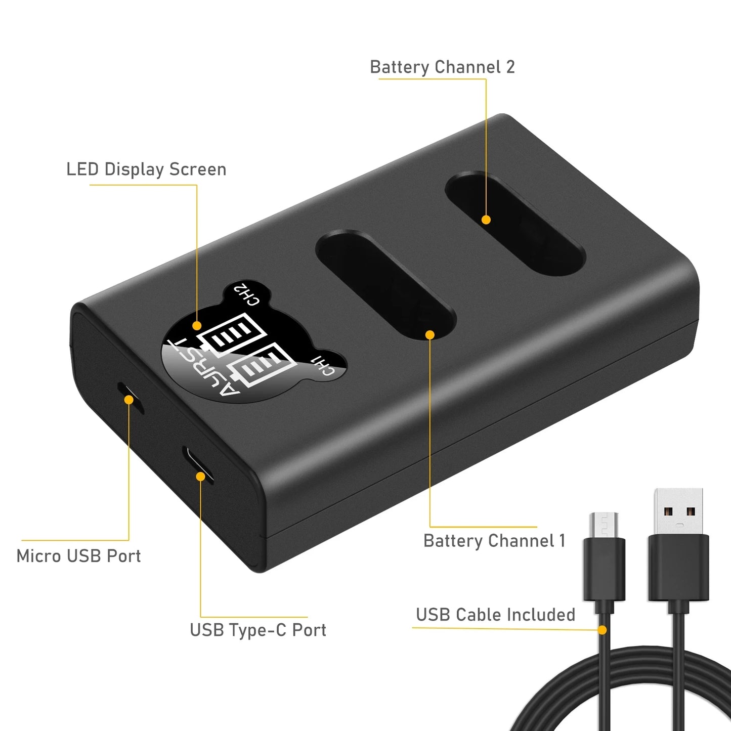 Li-90B / Li-92B Battery & Charger for Olympus Tough TG Series & SP-100 Cameras