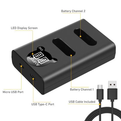 Li-90B / Li-92B Battery & Charger for Olympus Tough TG Series & SP-100 Cameras
