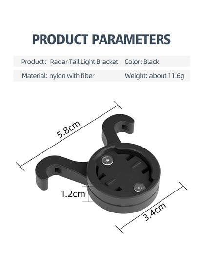 CYCLAMI S11 Bicycle Saddle Lamp Mount — Bike Taillight Seatpost Holder Bracket for Garmin Radar RT510, RTL515, RVR315, L308, L508, TL30