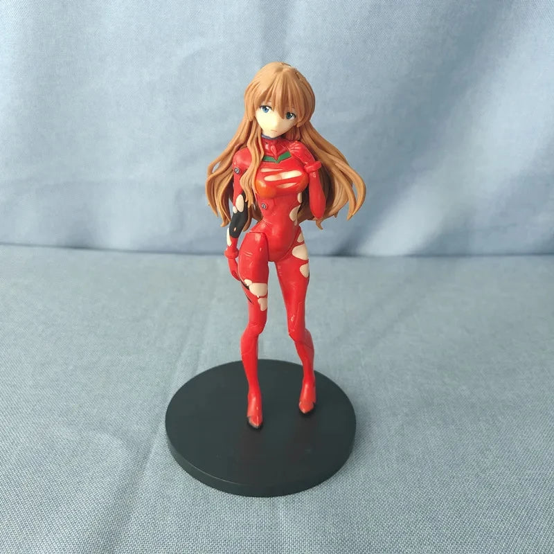 18cm NEON GENESIS EVANGELION Ayanami Rei & Asuka Action Figures – PVC Anime Model Figurines for Collection