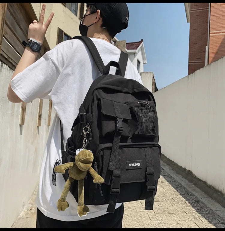 Multifunctional Teen Laptop Backpack – High-Quality Canvas School Bag for Boys & Girls