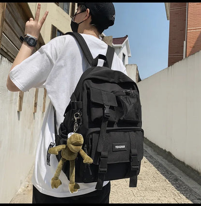 Multifunctional Teen Laptop Backpack – High-Quality Canvas School Bag for Boys & Girls