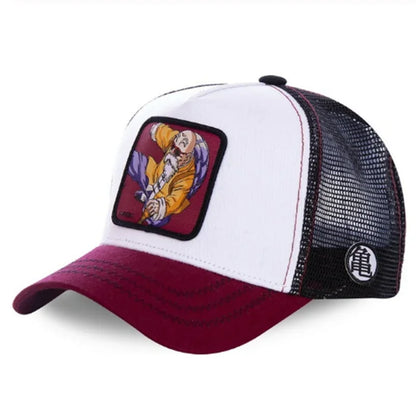 Dragon Ball Son Goku Cap - Embroidered Hip Hop Trucker Mesh Hat Adjustable Summer Travel Sun Visor for Men