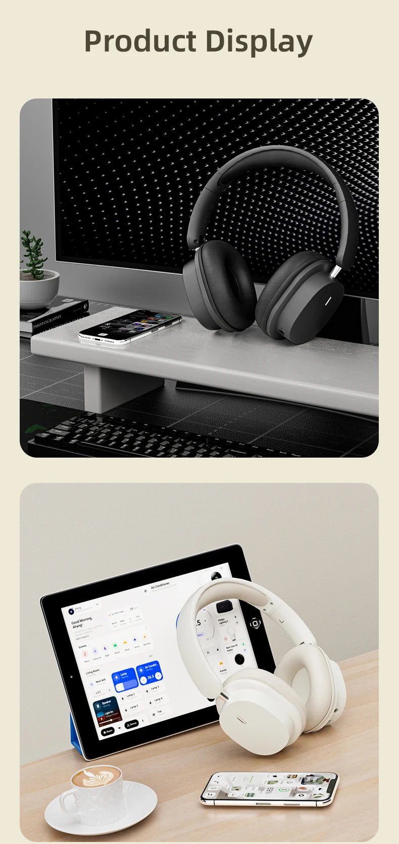 SY-T2 Bluetooth Headset – High-Quality Noise Reduction Wireless Headphones with Microphone for Gamers