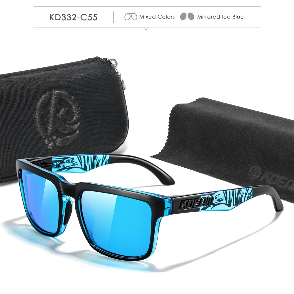 KDEAM Polarized Sunglasses for Men & Women – UV Protection for Fishing, Driving & Hiking with Zipper Case