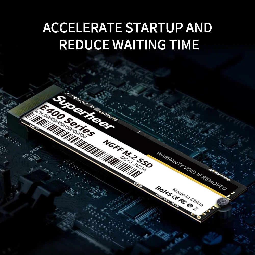 SUPERHEER M.2 SATA SSD – 512GB SATA3 Solid State Drive, 128GB/256GB/1TB/2TB NGFF 2280 Hard Disk for Laptop & Notebook