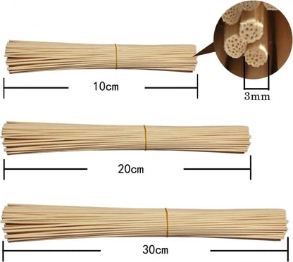 5-100PCS Reed Diffuser Replacement Sticks – 2-3.5mm Extra Thick Rattan for DIY Handmade Home Decor & Aromatherapy