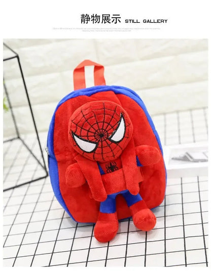 Marvel Series Cartoon Plush Toy Backpack – Cute & Fashionable Kindergarten Leisure Bag for Kids, Holiday Gift