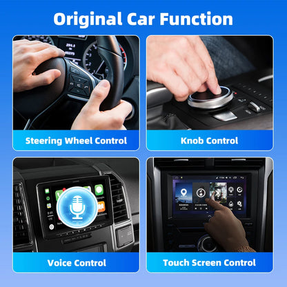 EKIY 2-in-1 Wireless CarPlay & Android Auto Adapter — AI Smart Box for Cars with Wired CarPlay Support