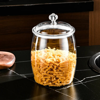 Plastic Food Storage Jar with Airtight Lid - 2.2/3.8/6.5L Flour, Grains, Candy & Cookie Canister