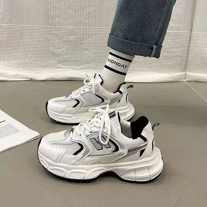 Women's Luxury Thick Sole Sneakers – Breathable Mesh Casual Fashion Trainers
