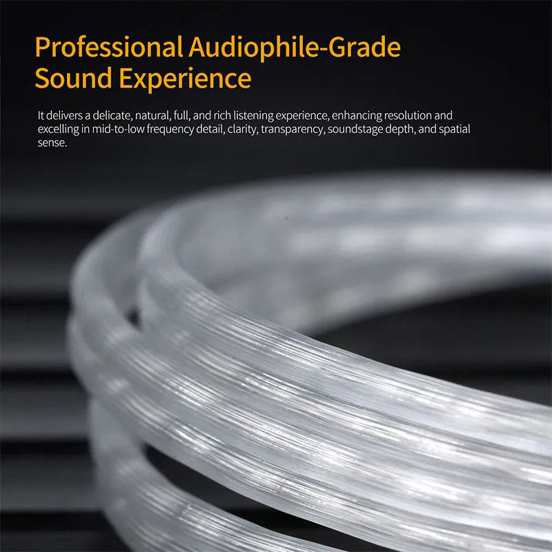 KZ OFC Silver-Plated Earphone Upgrade Cable - Type-C 2PIN Replacement Cable with Optional Microphone