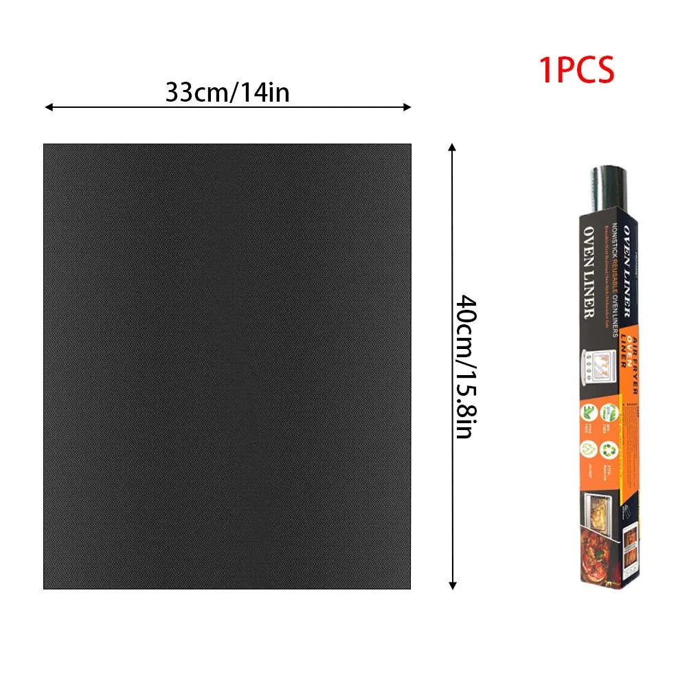 60x40cm Non-Stick BBQ Grill Mat - Heat Resistant Reusable Baking Sheet for Easy Cooking, Grilling & Outdoor Barbecue