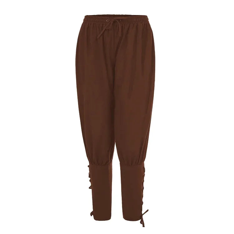 Pirate Cosplay Pants for Men — Renaissance Medieval Gothic Costume Trousers, Plus Size 3XL