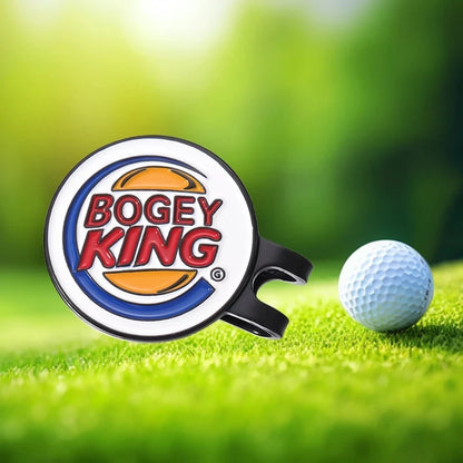 Bogey Ball King Golf Hat Clips – Magnetic Golf Ball Marker, Trendy Cap Clip Jewelry Gift for Golf Lovers