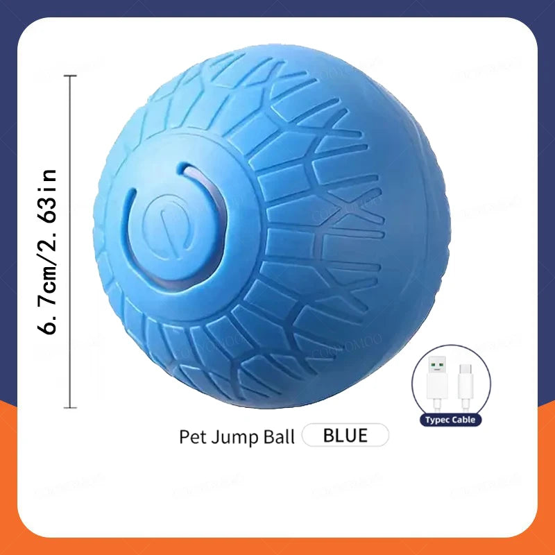 Smart Interactive Dog Toy Ball – USB Rechargeable Automatic Rolling & Bouncing Chew Toy for Puppies to Large Dogs